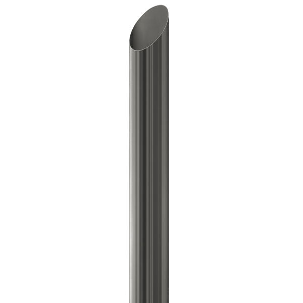 5"D x 24"L Chrome Mitered Top Stack Expanded End