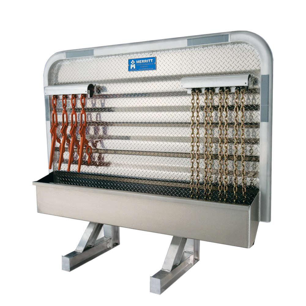 68"H x 86"L Dyna-Light Cab Rack with Chain Hangers and Full Tray