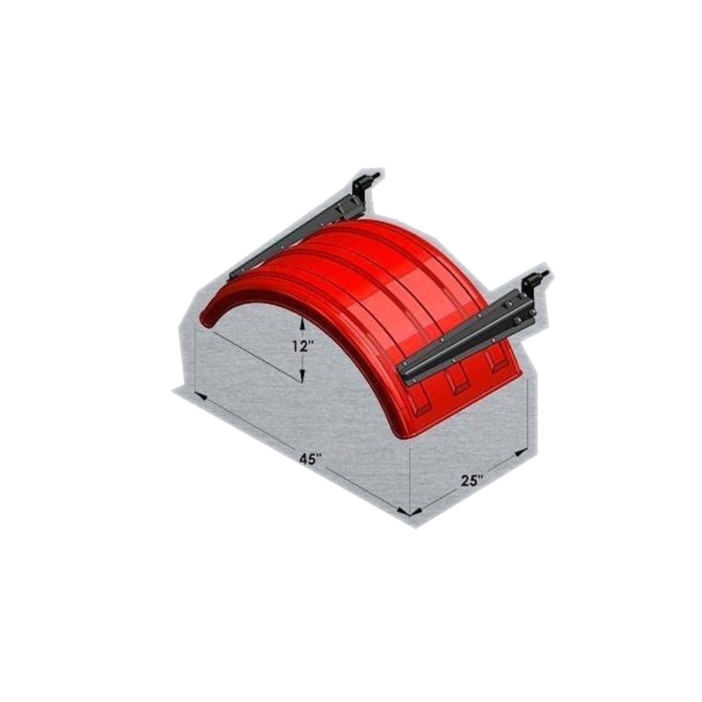 MIN150 Paintable Poly 45"L Single Axle Fender