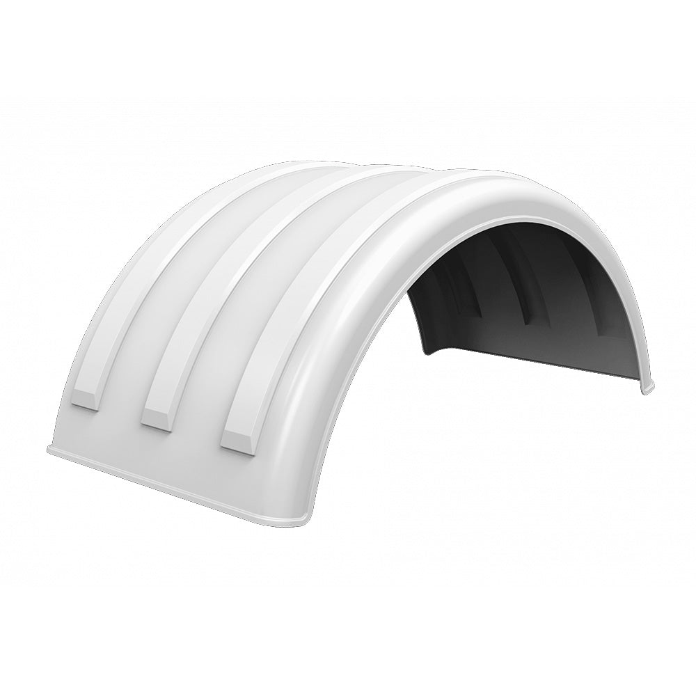48" Poly TT Twin MIN2260 White Poly Single Axle Fender
