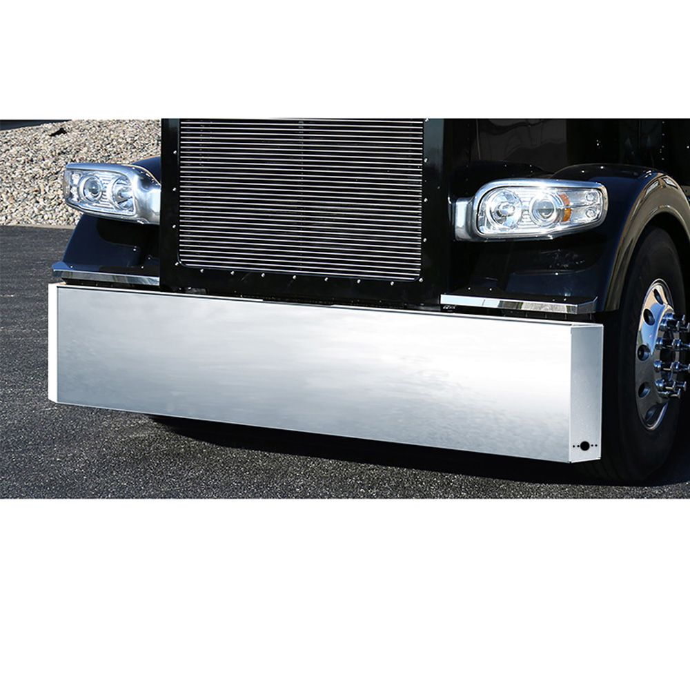 Multi-Fit Blind Mount 20" Stainless Mitered End Bumper with Watermelon Light End Cutouts