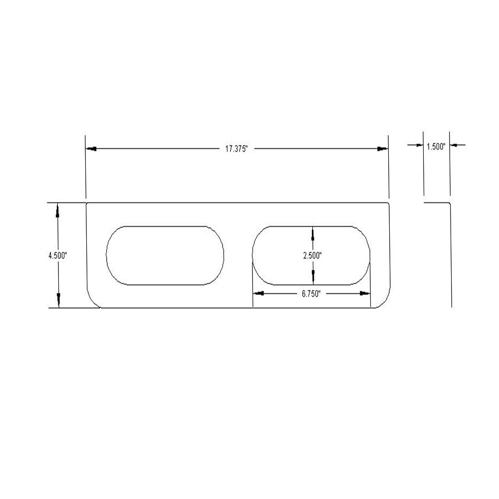 Double 304 Stainless Steel Oval Light Bracket