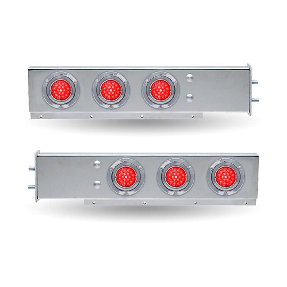 2-1/2" Bolt Pattern Stainless Rear 30" Watermelon LED Mud Flap Hangers