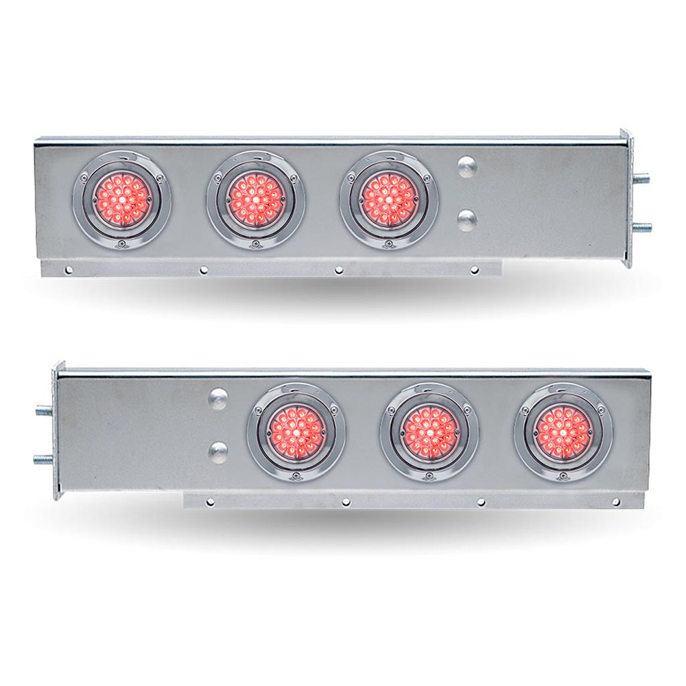 2-1/2" Bolt Pattern Stainless Rear 30" Watermelon LED Mud Flap Hangers