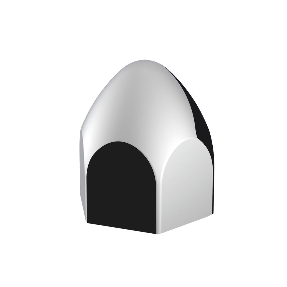 Chrome Plastic Bullet Nut Cover 3/4" X 1-3/8" - Push-On (10-Pack)
