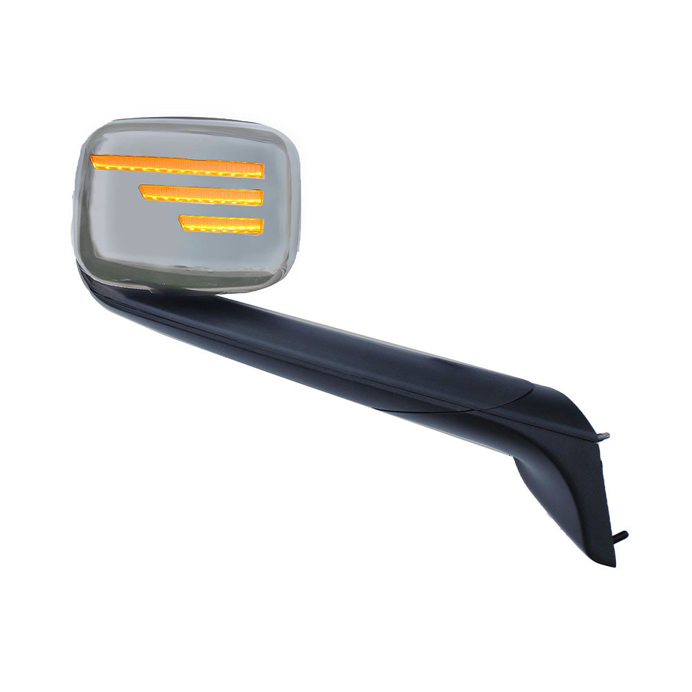 Freightliner Cascadia 2018+ Chrome Hood Mirror With LED Lights