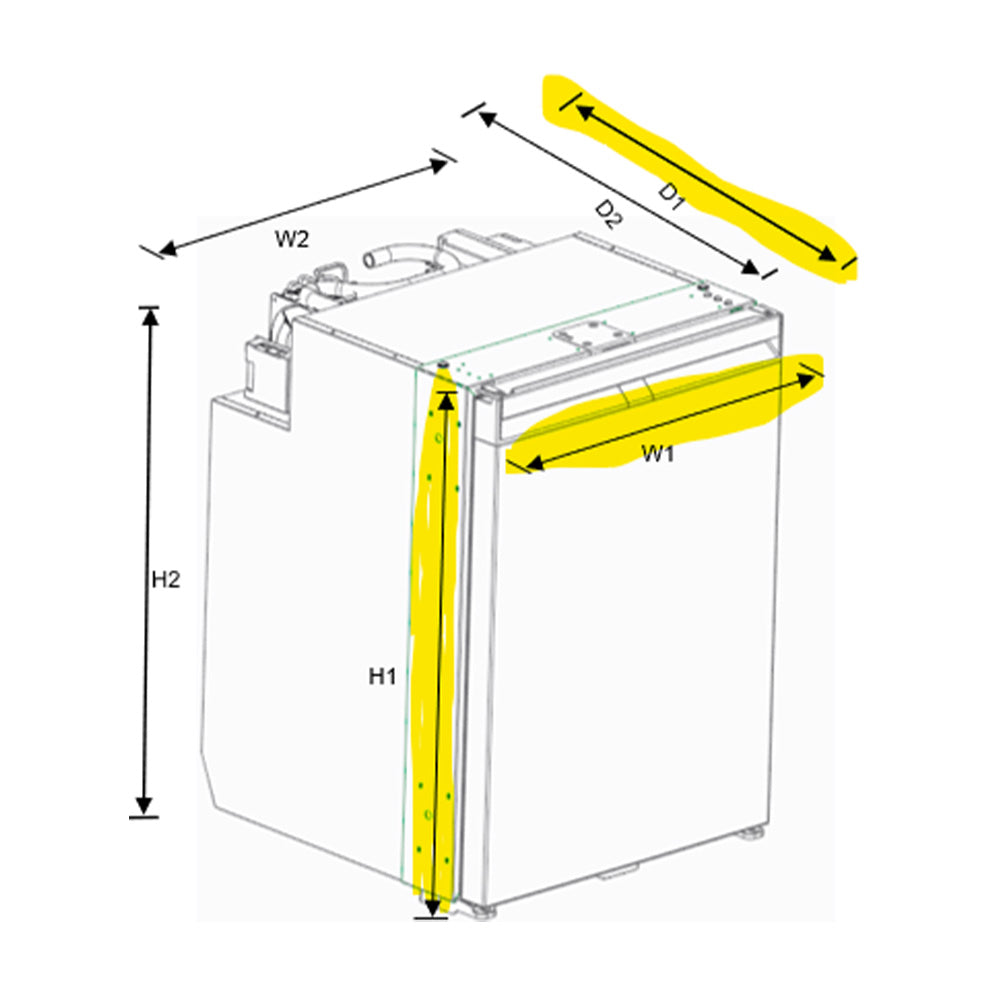 NRX50T Freightliner P3 Cascadia Refrigerator with Mounting Kit