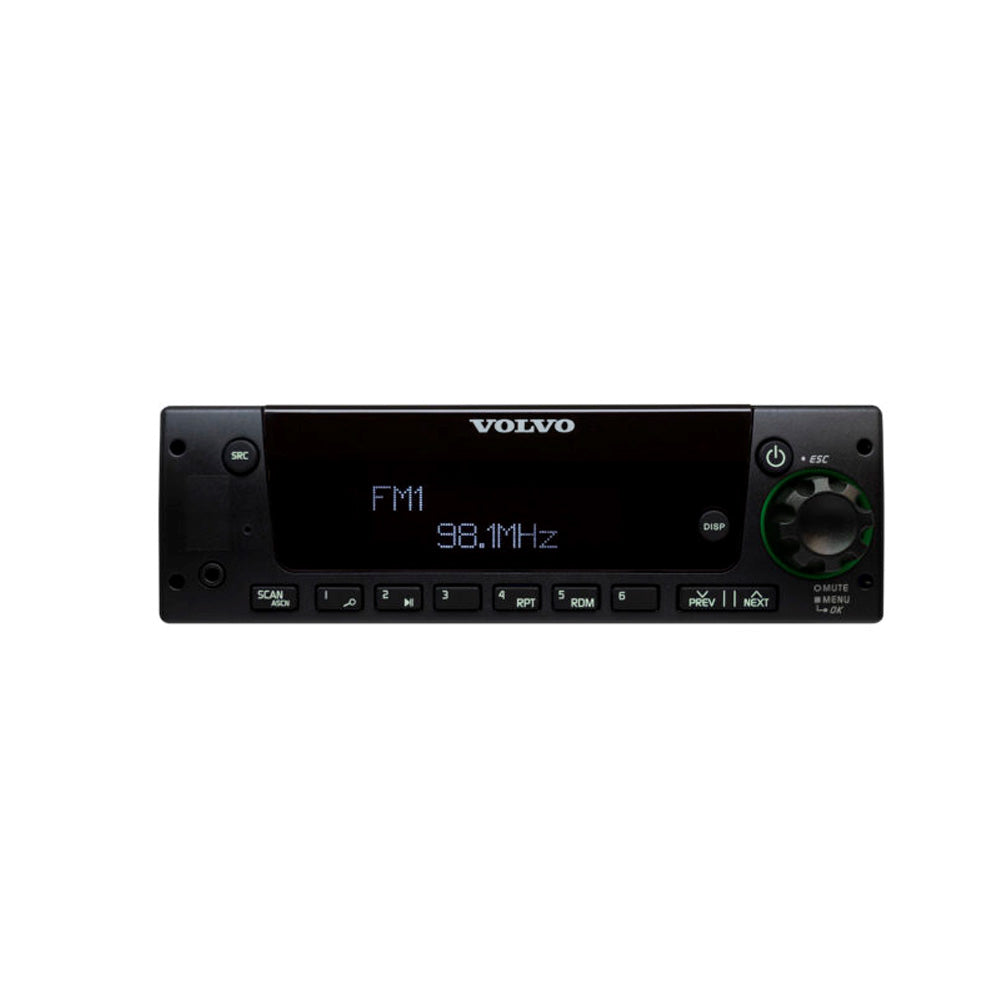 Volvo Aptiv AM/FM/WB Radio With Green, White Background