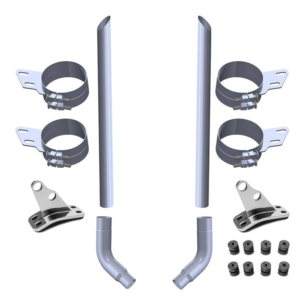 Peterbilt 379, 389 6" x 96" Slash Cut Exhaust Kit