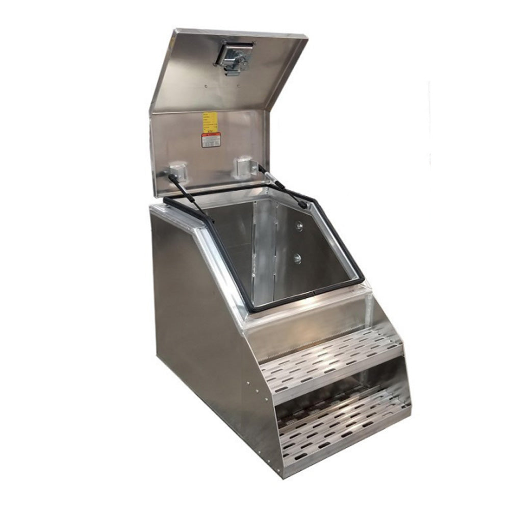 18"L Top Opening Aluminum Step Box with Smooth Lid