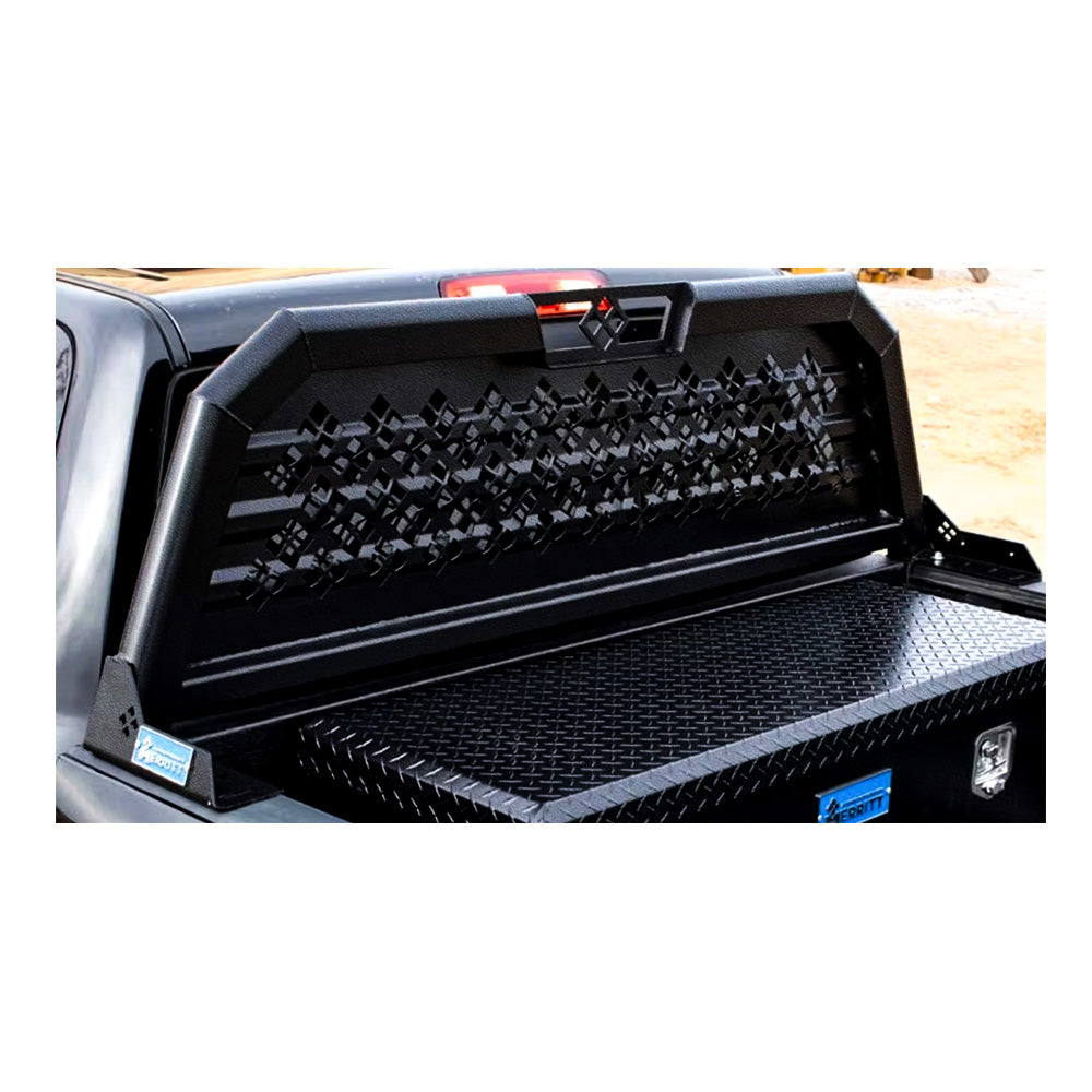 20x73 Merritt Cab High Pick-Up Punched Headache Rack - Textured Black GM1500