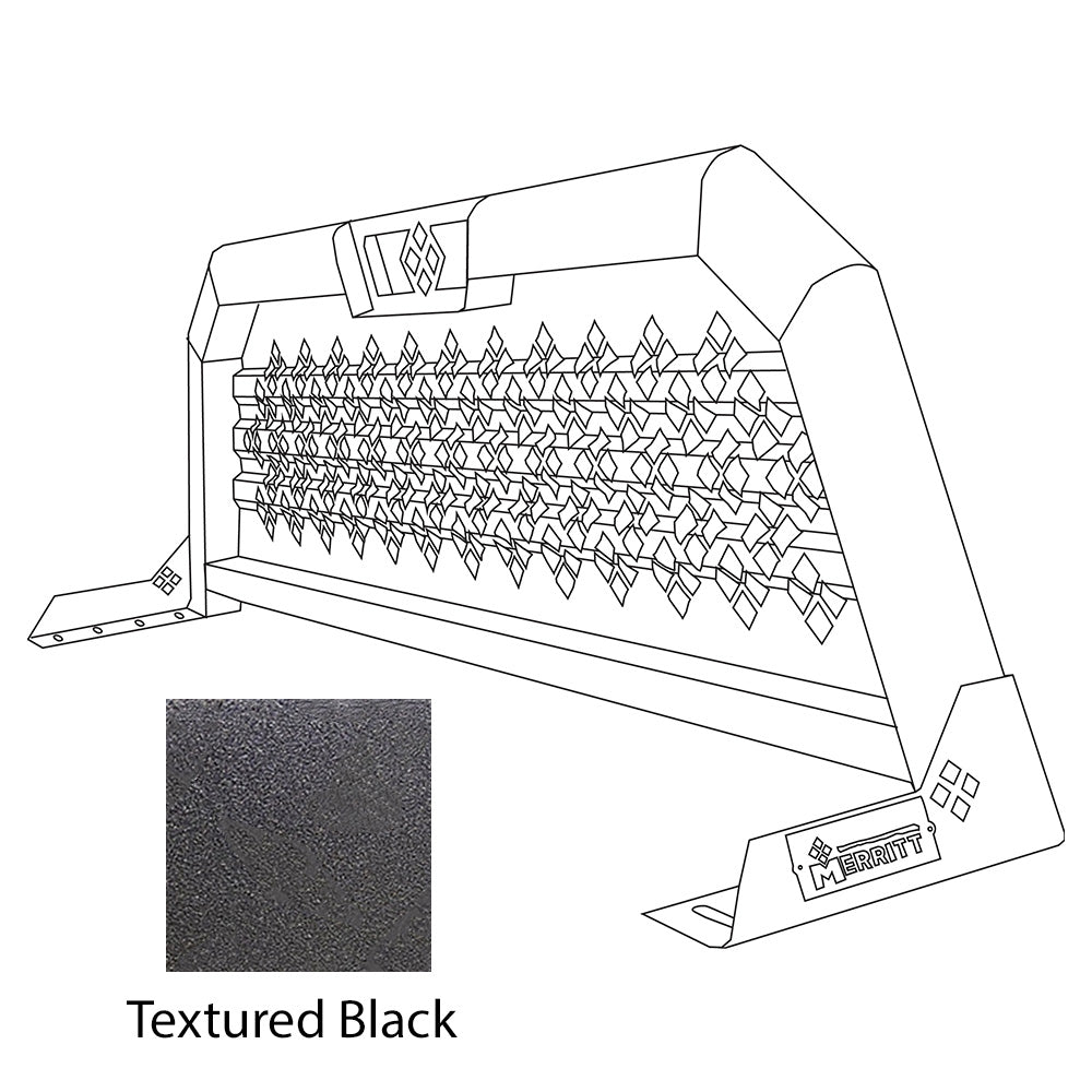 20x73 Merritt Cab High Pick-Up Punched Headache Rack - Textured Black GM1500