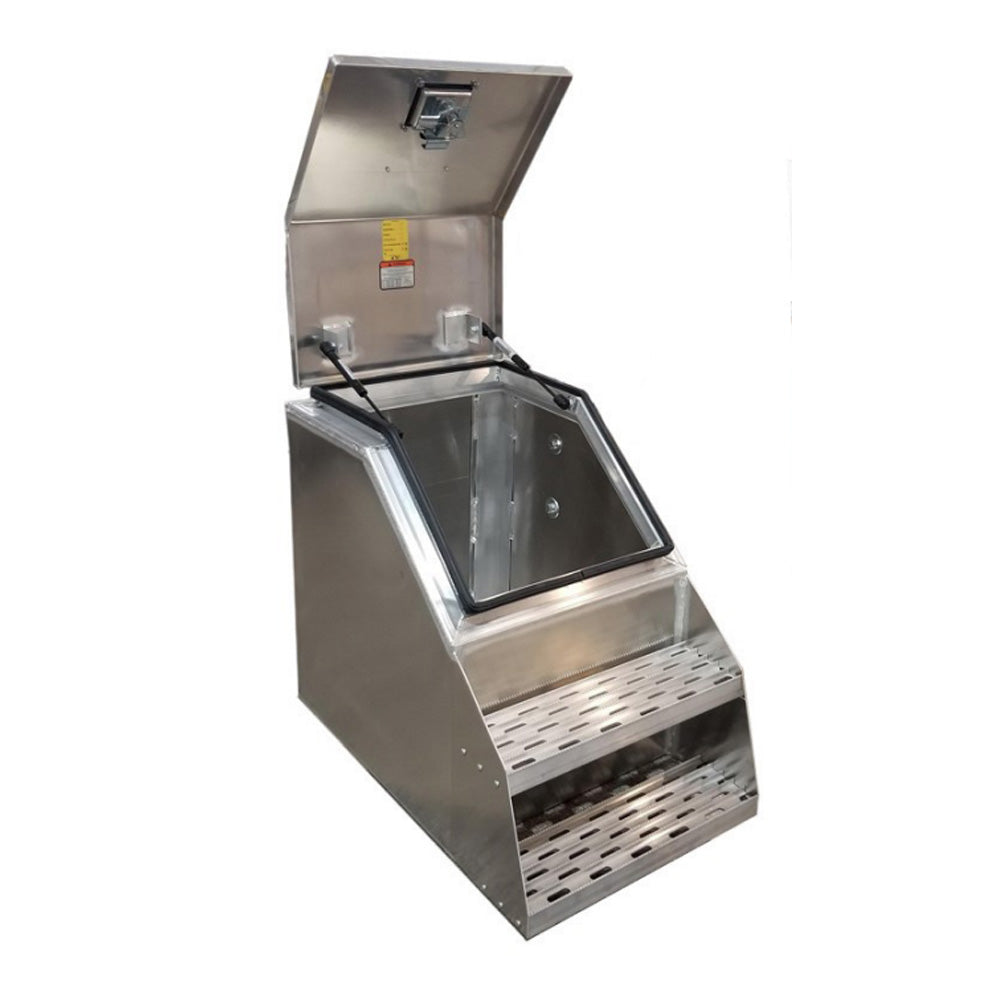 12"L Top Opening Aluminum Step Box with Smooth Lid