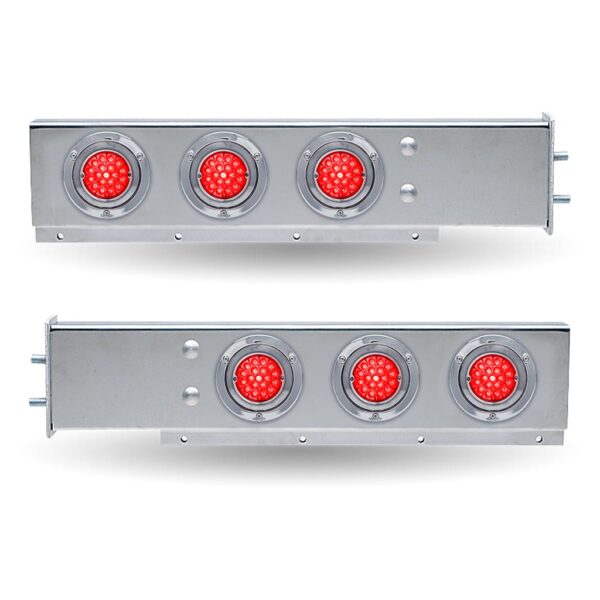 2-1/2" Bolt Pattern Stainless Rear 30" Watermelon LED Mud Flap Hangers