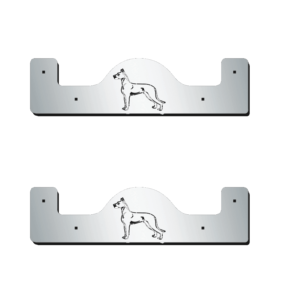 24" Great Dane Stainless Steel Bottom Mud Flap Weight (PR)