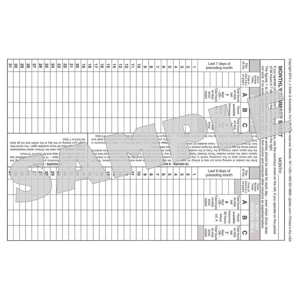 Driver's Daily Log Book w/Recap (Carbonless)