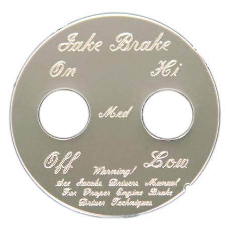 Round 2 switch engine brake dash plate