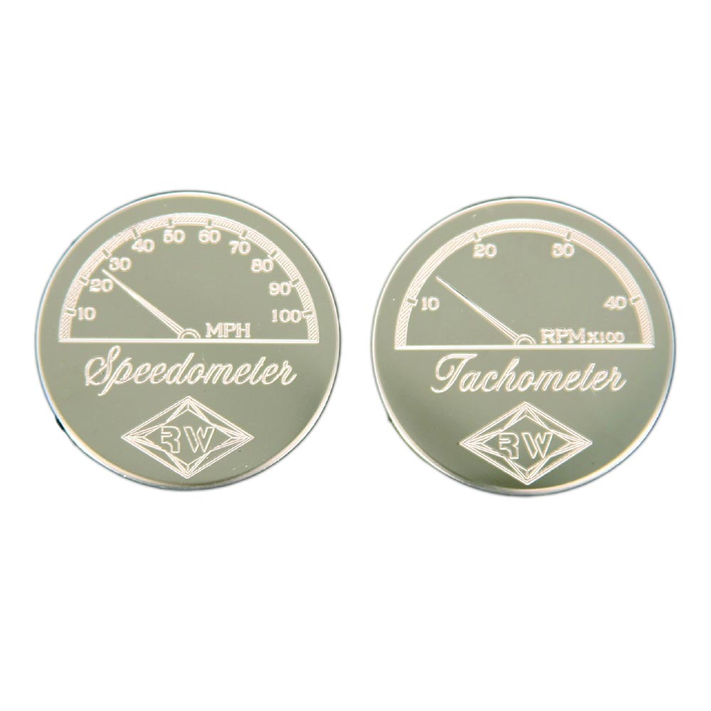 Speedometer and Tachometer Gauge Emblems