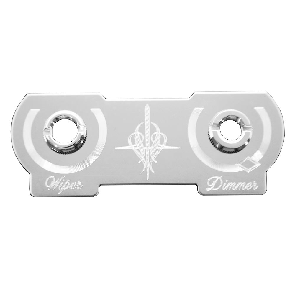Peterbilt Stainless Steel Dimmer/Wiper Dash Plate