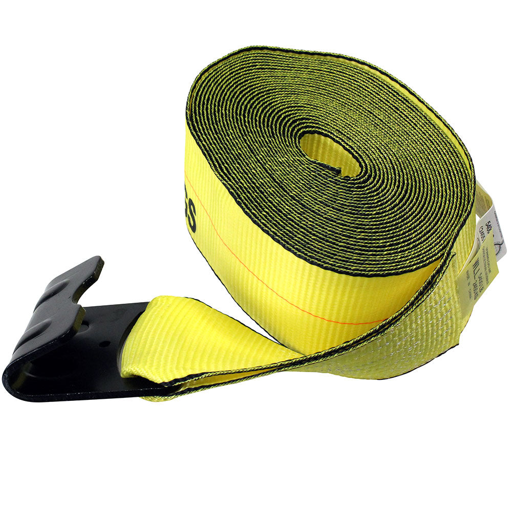 Winch Strap with Flat Hook 4" x 30'