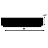 24" x 5-1/2" Black Poly Quarter Fender Mud Flap (EA)