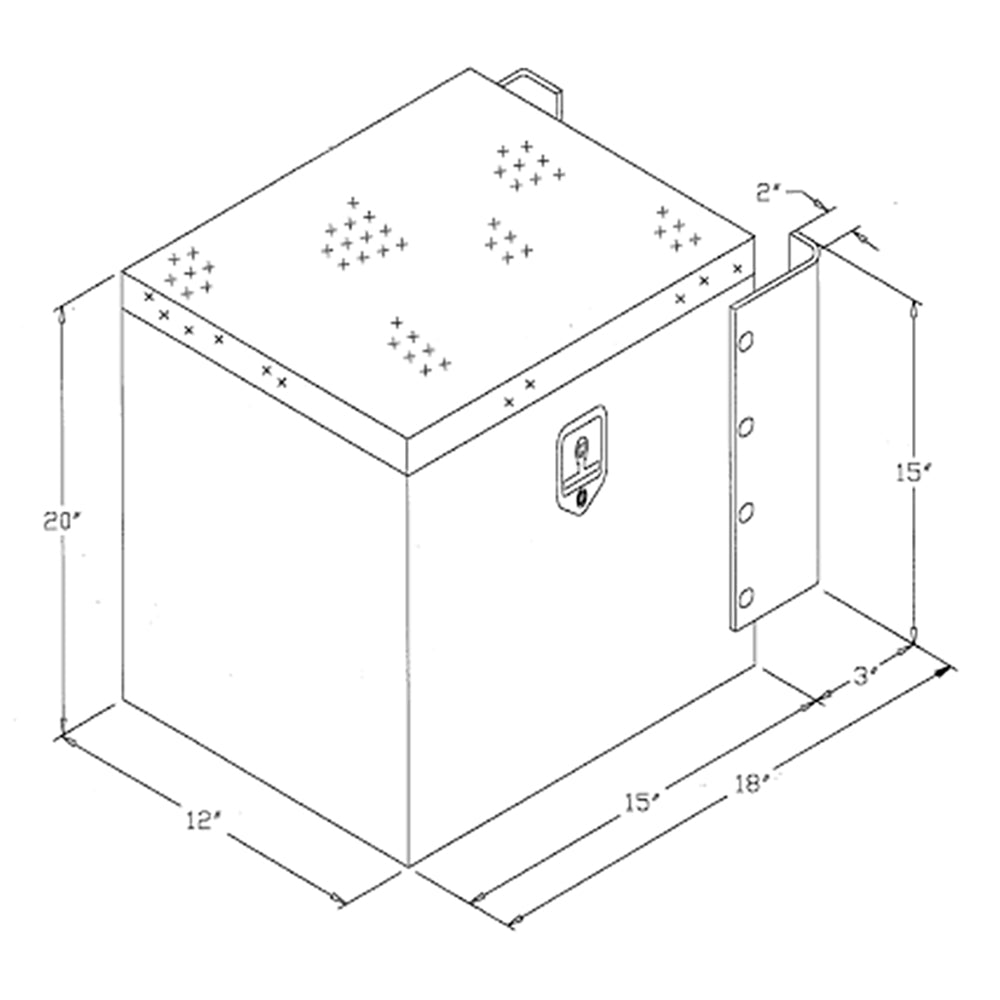 12" x 15" x 20" Aluminum Behind Fairing Box