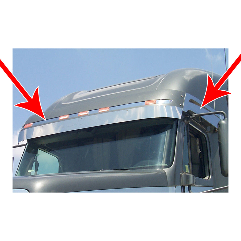 Above Door Trims for FL Century, Columbia w/ Rear Exhaust Stacks - 8 Piece Kit