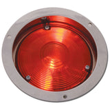 4" Round Red Light with Chrome Die-Cast Housing
