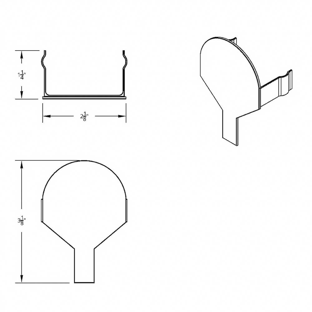 2" Stainless Steel Mud Flap Hanger End Plug