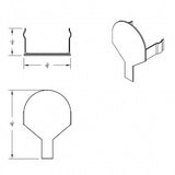 2" Stainless Steel Mud Flap Hanger End Plug