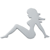 RH Chrome Medium Sitting Lady Cut Out Stud Mount