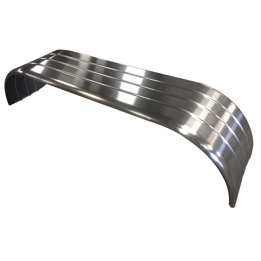 105" Ribbed Mill Finish Aluminum Full Fender