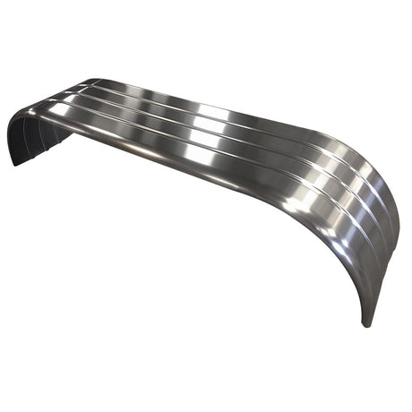 105" Ribbed mill finish aluminum full fender