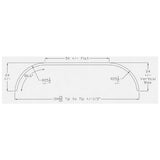 105" Diamond Plate Full Tandem Double Radius Fender