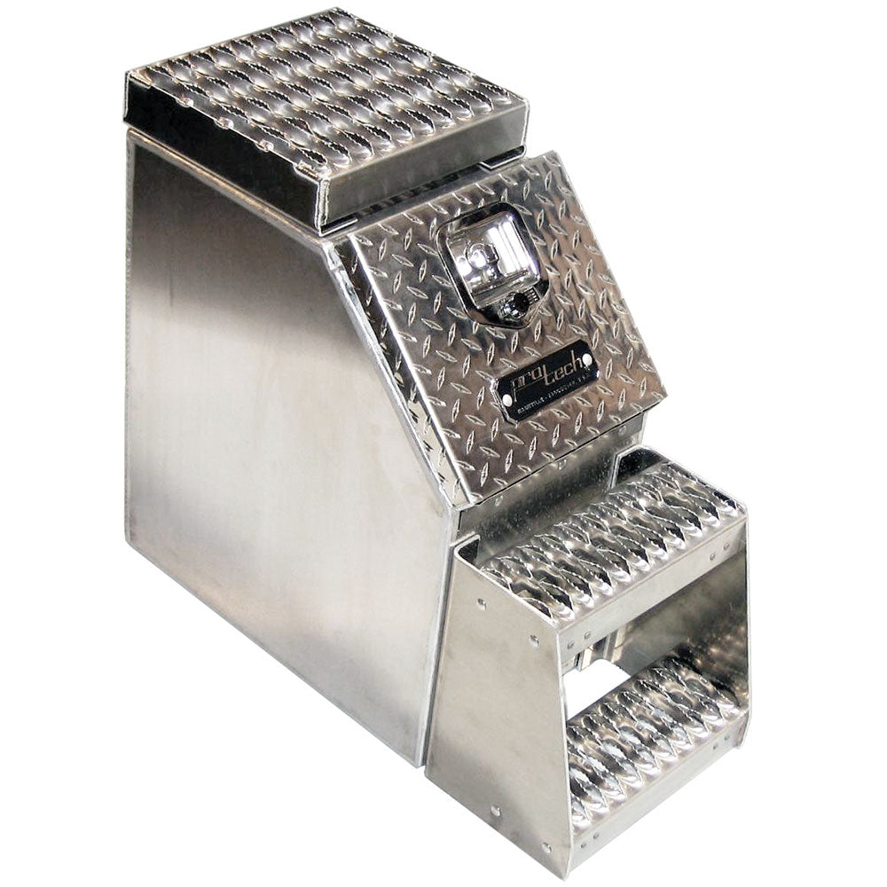12" Diamond Plate Aluminum Step Tool Box
