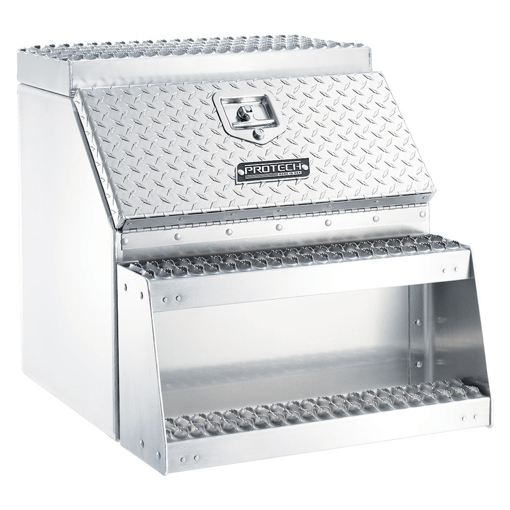 24" Diamond Plate Aluminum Step Tool Box