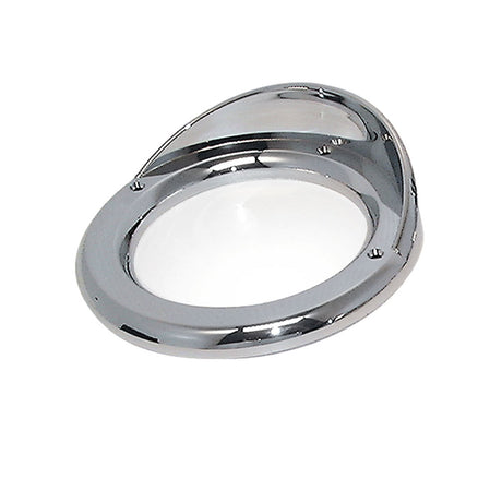 4" Chrome plastic light bezel with visor