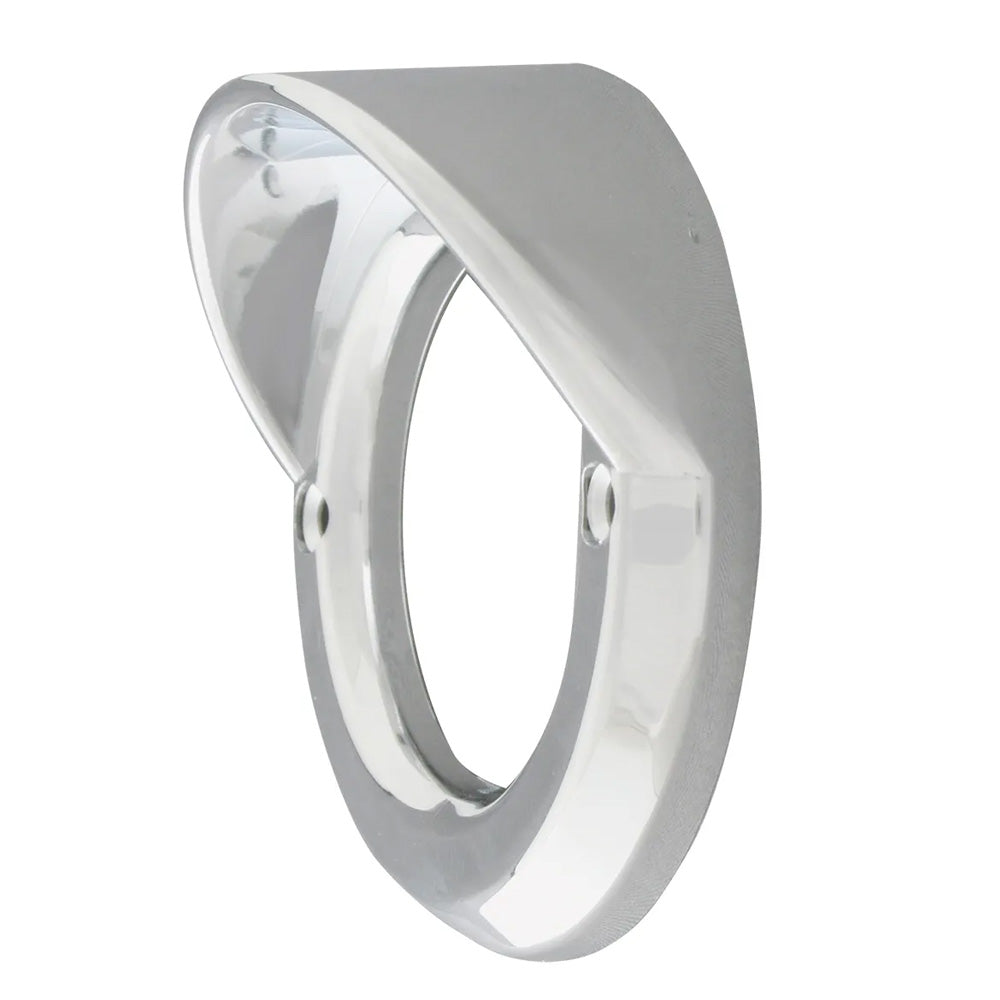 2" Chrome Plastic Light Bezel with Visor