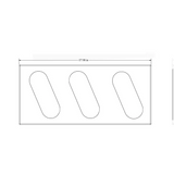 Three Angled Oval Light Box Bracket