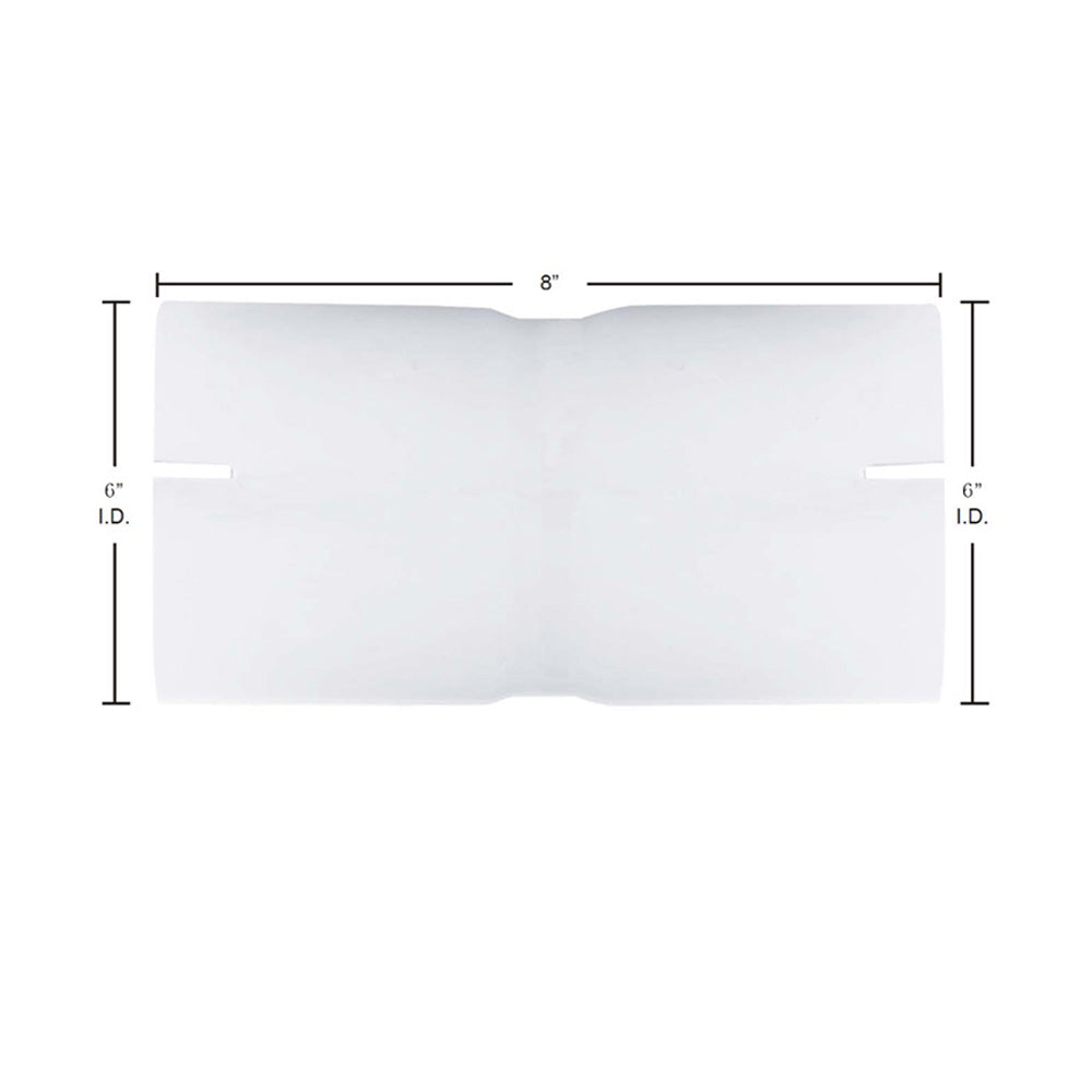 6"ID x 6"ID Aluminized Straight Exhaust Connector