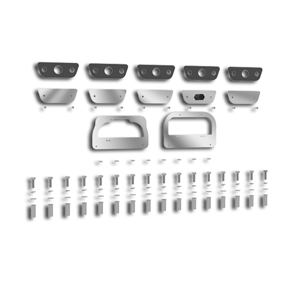 Kenworth W990, T680, T880  Mid Roof Sun Visor Installation Kit