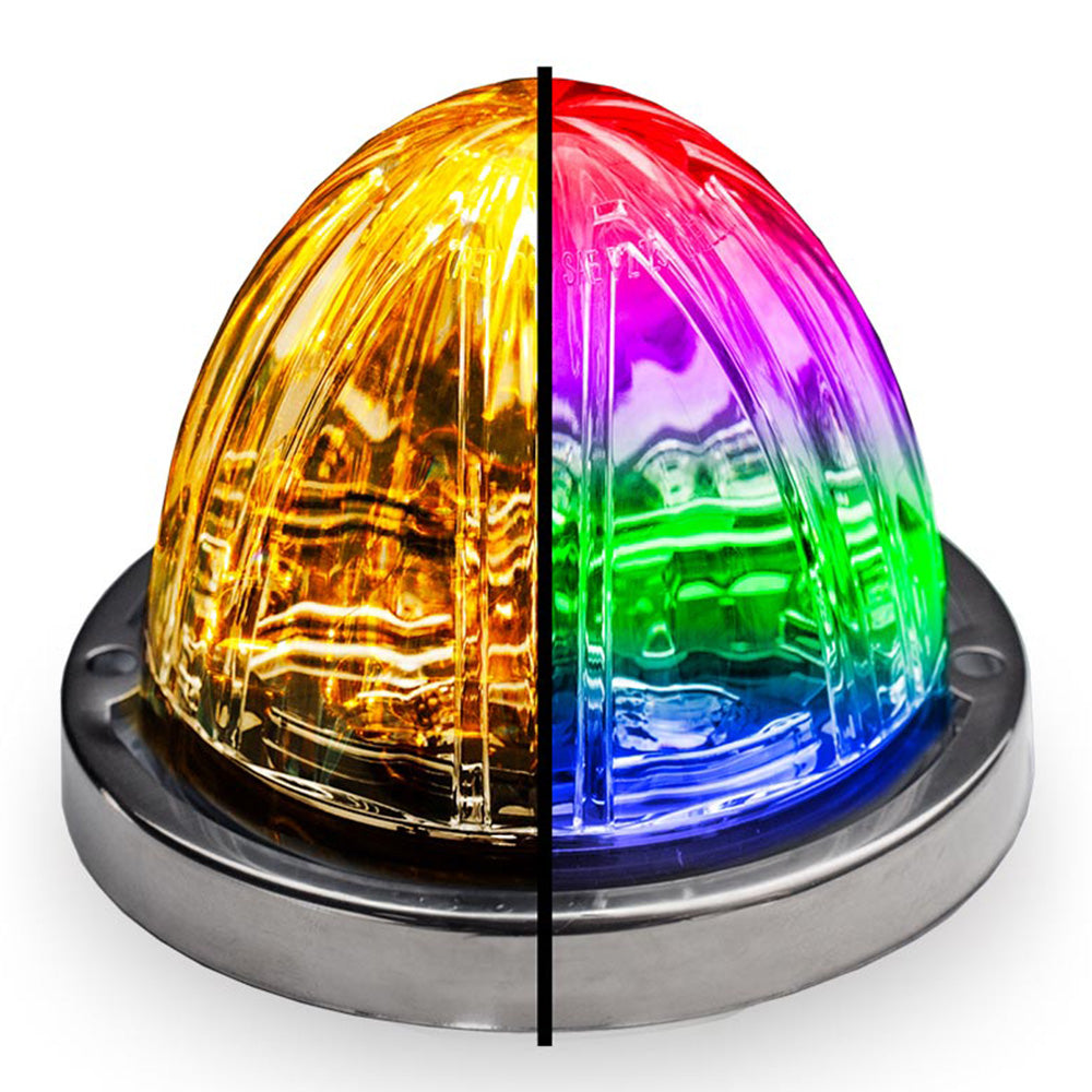 Amber/RGB Watermelon Marker Clearance Light with 21 LEDS