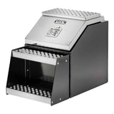 18" Wide Mouth Aluminum Step Box with Semi-Gloss Black Design