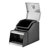 18" Wide Mouth Aluminum Step Box with Semi-Gloss Black Design