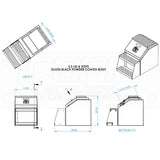 18" Wide Mouth Aluminum Step Box with Semi-Gloss Black Design
