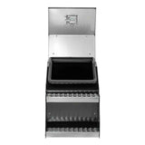 24" Wide Mouth Aluminum Step Box with Semi-Gloss Black Design