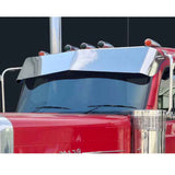 14" x 11" Peterbilt 589 Stainless Steel Bowtie Visor