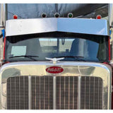 14" x 11" Peterbilt 589 Stainless Steel Bowtie Visor