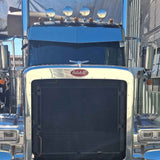 12" x 15" Peterbilt 589 Stainless Steel V-Style Visor for Mid & High Roofs