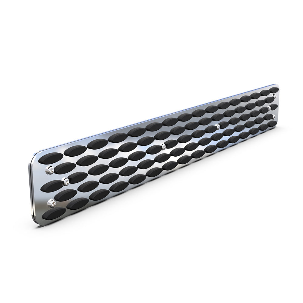 28" x 4" Polished Stainless Steel Step Plates